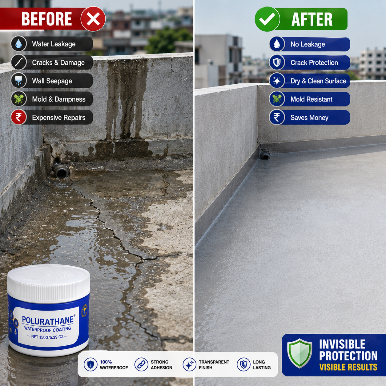 Ultra Shield™ Polyurethane Waterproof Coating (Buy 1 Get 1 Free)