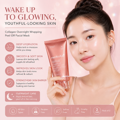 Collagen Overnight Peel-Off Facial Mask - Pack of 2